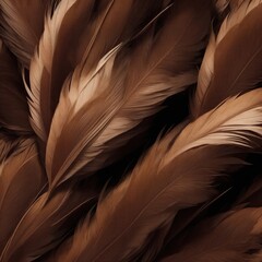 Stylish Brown Soft Feathers Background