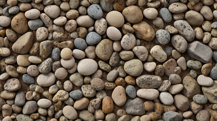 Attractive backdrop of extreme closeup of stones and gravels in wallpaper style
