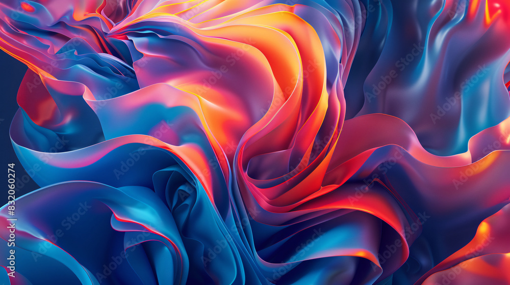 Poster a colorful, swirling mass of light and color. the image is abstract and seems to be a representation