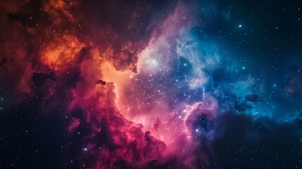 Fototapeta premium Universe science astronomy. Supernova background wallpaper. Stary night cosmos. Colorful space galaxy cloud nebula.