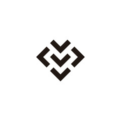 Fototapeta premium Heart, pointers geometric symbol simple logo vector