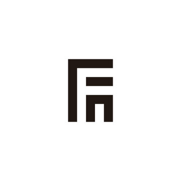 recommend clip art: Letter r, F and n square geometric symbol simple logo vector