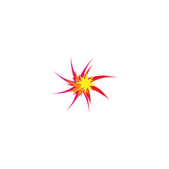 Explosion, symbol simple logo vector