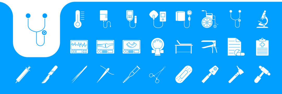 doctor tools flat icon vector design