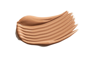 Make up smear foundation drops smudge texture white isolated background