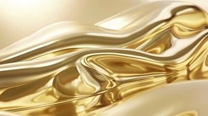 Obraz premium Luxurious Abstract Gold Accent Shiny Silk Foil Metal Material Texture Background