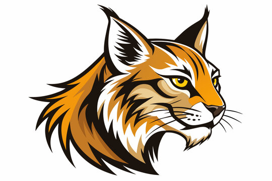 recommend clip art: bobcat-head-side-view--silhouette--white-background 
