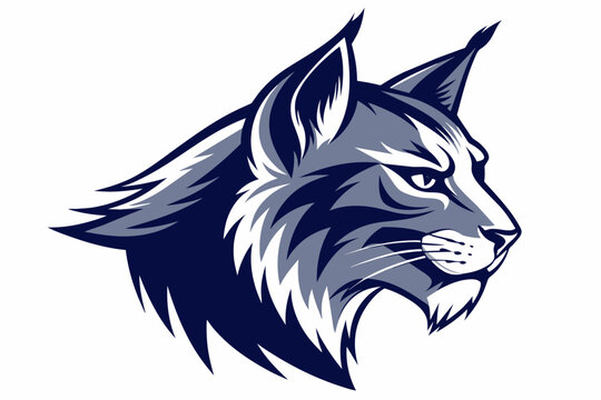 recommend clip art: bobcat-head-side-view--silhouette--white-background 