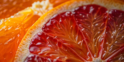 Vibrant Blood Orange. Fresh Juicy Citrus. Detailed Orange Slice. - Powered by Adobe