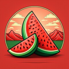 illustration of watermelon