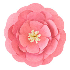 Pink peony png paper craft