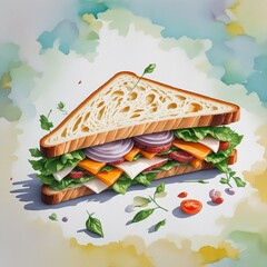 illustration of a sandwich