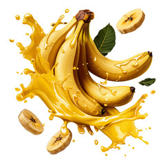 Banana juice splash for Beverage products