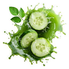 Cucumber juice splash for drink menu