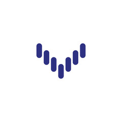 letter V capsule simple capsule vector logo symbol