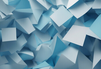 Abstract blue and light blue color paper geometry composition banner background
