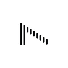 letter A simple lines vector logo symbol