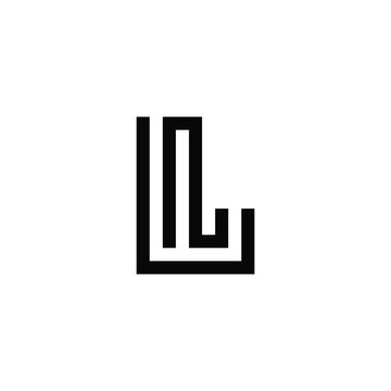 recommend clip art: letters L and N square unique simple vector logo symbol