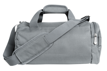 Png gray duffle bag mockup unisex accessory