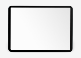 Tablet screen png mockup, digital device transparent design