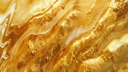 Premium Luxurious Abstract Gold Accent Shiny Silk Foil Metal Material Texture Background