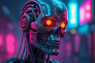 Sentinel: Futuristic AI Robotic Soldier Head