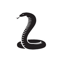 Professional Silhouette of Cobra Vector Cobra Silhouette Minimalist Cobra Vector
