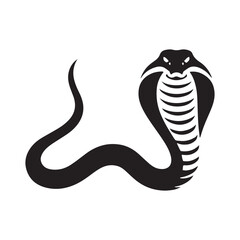 Fototapeta premium Abstract Silhouette of Cobra Cobra Silhouette Cobra Illustration 