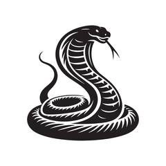 Minimalistic Silhouette of Cobra Vector Cobra Silhouette Minimalist Cobra Vector
