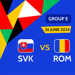 Football Euro Cup 2024 Slovakia vs Romania