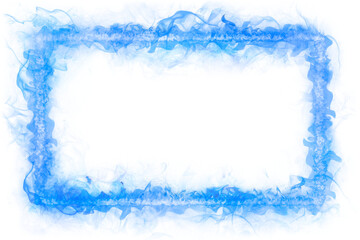 Flame png frame, blue realistic fire transparent image © Rawpixel.com