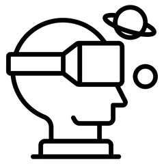 Perfect design icon of VR headset

