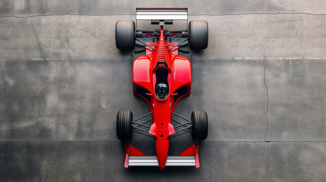 overhead formula 1 car view