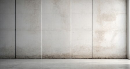 Old white and black concrete wall with concrete floor interior texture background