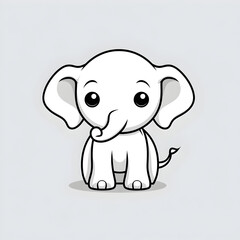 Obraz premium coloring page elephant