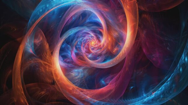 Abstract technology portal with an endless looping animation of a blinking swirl vortex, designed as a premium video background. 4K footage video