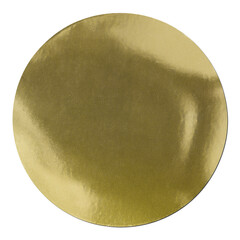 Gold sticker png, blank round shape, isolated object design