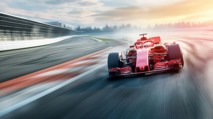 formula 1 car racing on track