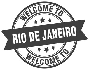 Welcome to Rio De Janeiro stamp. Rio De Janeiro round sign