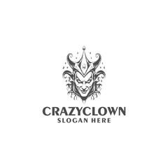 Crazy crown logo vector illustration