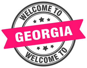 Welcome to Georgia stamp. Georgia round sign