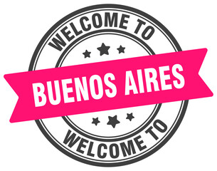 Welcome to Buenos Aires stamp. Buenos Aires round sign
