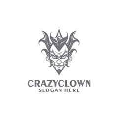 Crazy crown logo vector illustration