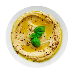 Png hummus sticker, food photography, transparent background