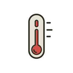 Thermometer temperature measurement icon. Temperature measurement for weather or medicine concept. Vector illustration