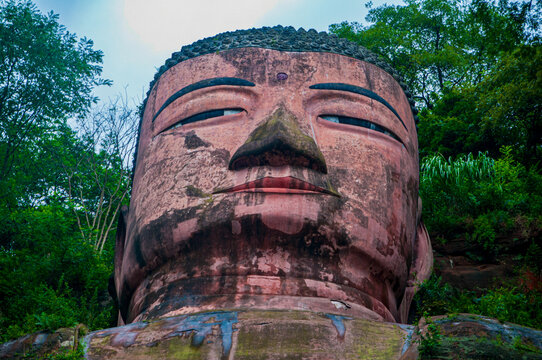 Leshan Giant Buddha, the largest stone Buddha on earth, Mount Emei Scenic Area, UNESCO World Heritage Site, Leshan, Sichuan, China