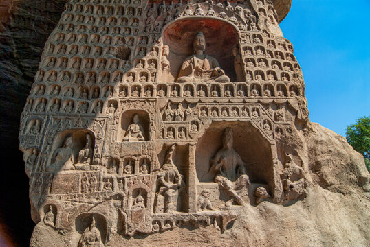 The Yungang Grottoes, ancient Buddhist temple grottoes, UNESCO World Heritage Site, Shanxi, China