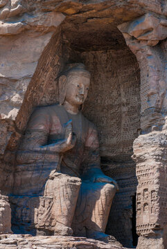 The Yungang Grottoes, ancient Buddhist temple grottoes, UNESCO World Heritage Site, Shanxi, China