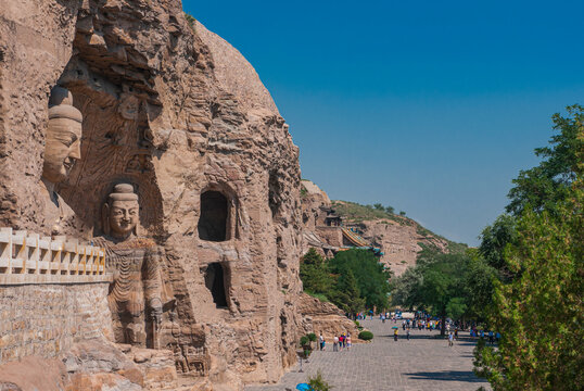 The Yungang Grottoes, ancient Buddhist temple grottoes, UNESCO World Heritage Site, Shanxi, China