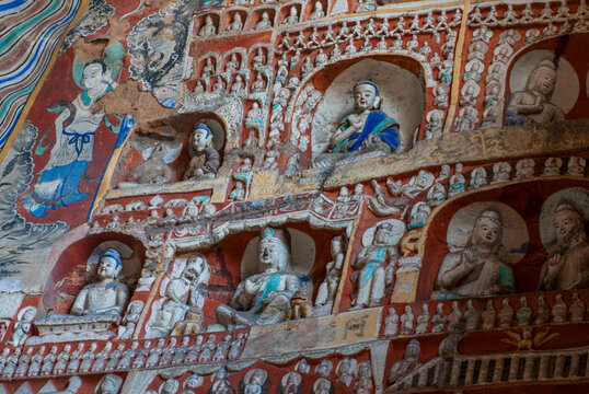 The Yungang Grottoes, ancient Buddhist temple grottoes, UNESCO World Heritage Site, Shanxi, China